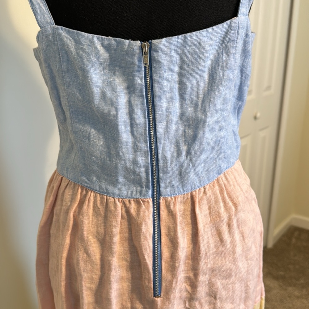 Cynthia Rowley linen colorful dress L - Picture 4 of 6